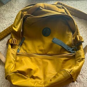 Lululemon Mustard Yellow Nylon Backpack Trendy Durable Versatile
